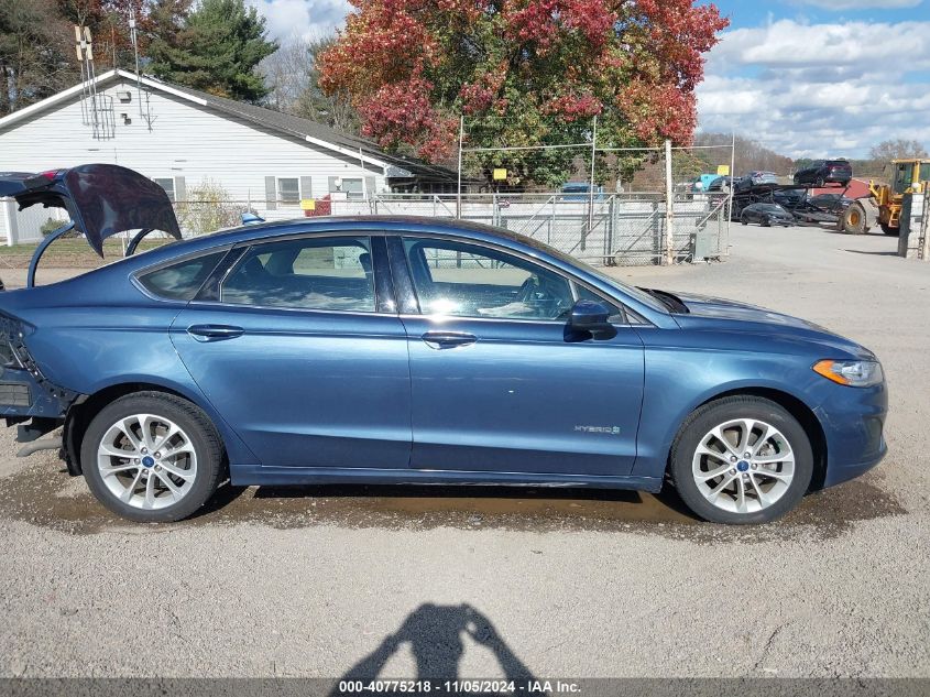 2019 Ford Fusion Hybrid Se VIN: 3FA6P0LU5KR168567 Lot: 40775218