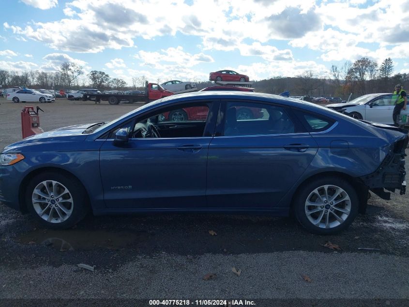 2019 Ford Fusion Hybrid Se VIN: 3FA6P0LU5KR168567 Lot: 40775218