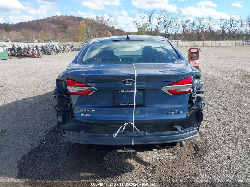 2019 Ford Fusion Hybrid Se VIN: 3FA6P0LU5KR168567 Lot: 40775218