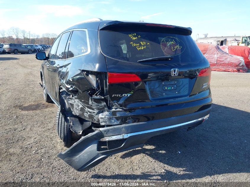 2016 Honda Pilot Touring VIN: 5FNYF6H92GB075172 Lot: 40775426