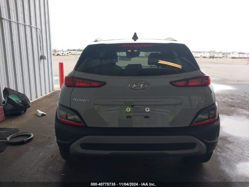 2022 Hyundai Kona Sel VIN: KM8K6CAB5NU883744 Lot: 40775735