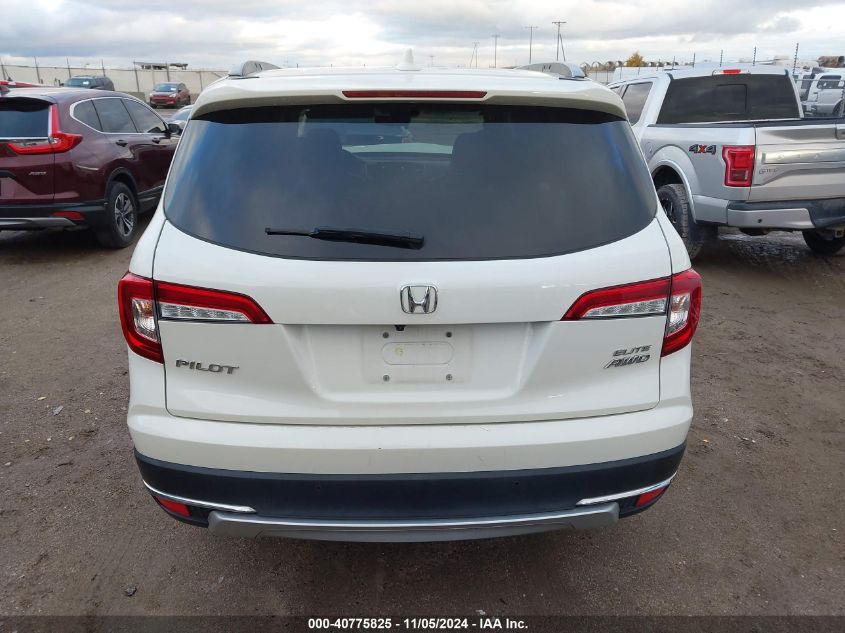 2019 Honda Pilot Elite VIN: 5FNYF6H07KB042274 Lot: 40775825