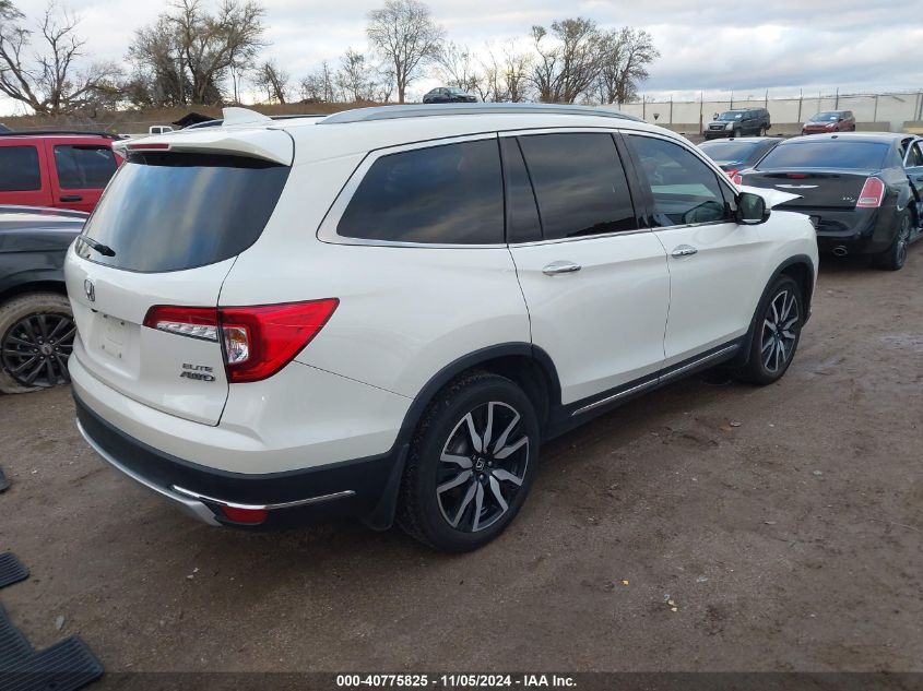 2019 Honda Pilot Elite VIN: 5FNYF6H07KB042274 Lot: 40775825