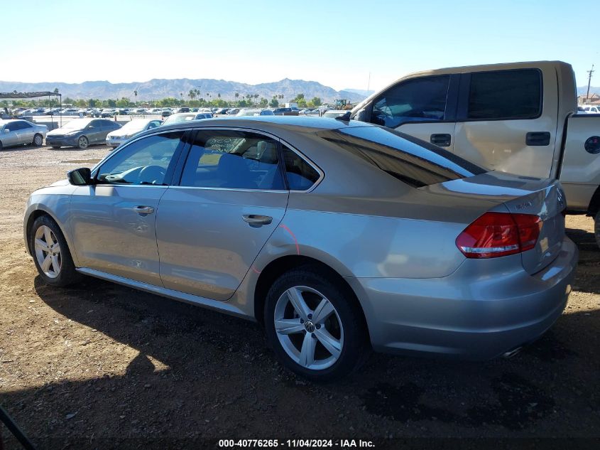 2013 Volkswagen Passat 2.5L Se VIN: 1VWBP7A37DC121339 Lot: 40776265