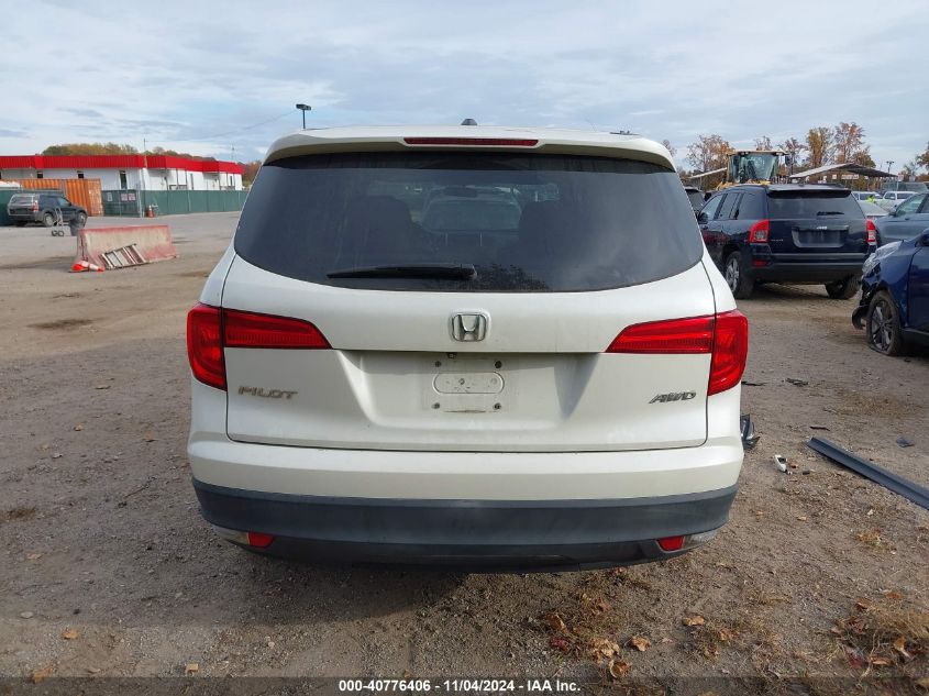 2016 Honda Pilot Ex VIN: 5FNYF6H37GB010989 Lot: 40776406