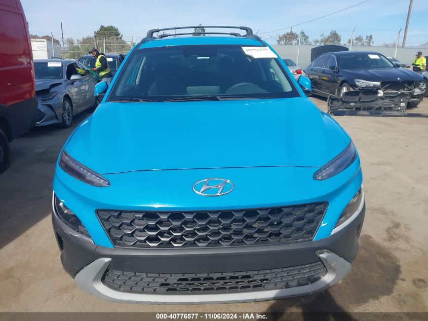 2022 Hyundai Kona Sel VIN: KM8K6CAB4NU899742 Lot: 40776577