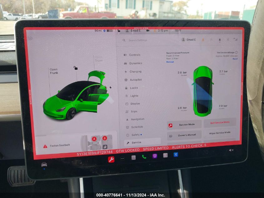 2018 TESLA MODEL 3 LONG RANGE/PERFORMANCE - 5YJ3E1EB9JF129744