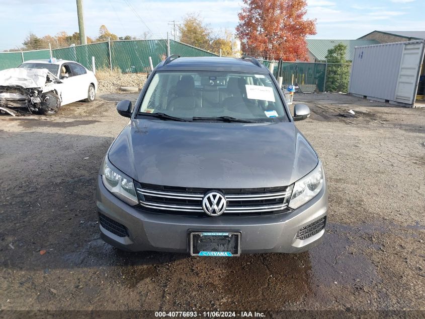 2016 Volkswagen Tiguan S VIN: WVGBV7AX8GW523073 Lot: 40776693