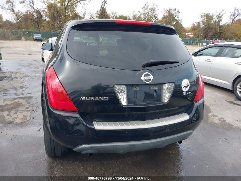 2006 Nissan Murano S VIN: JN8AZ08W46W527598 Lot: 40776796