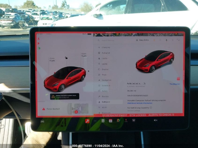 2019 Tesla Model 3 Long Range/Mid Range/Standard Range/Standard Range Plus VIN: 5YJ3E1EA7KF314237 Lot: 40776890