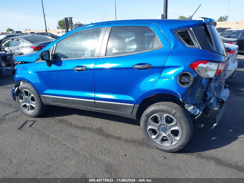 2021 Ford Ecosport S VIN: MAJ3S2FE6MC455421 Lot: 40776923