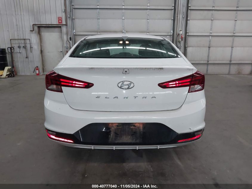 2019 Hyundai Elantra Sel VIN: 5NPD84LF8KH404316 Lot: 40777040