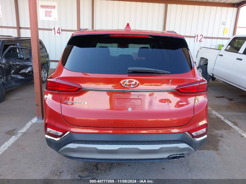 2019 Hyundai Santa Fe Sel VIN: 5NMS3CAD3KH026095 Lot: 40777059