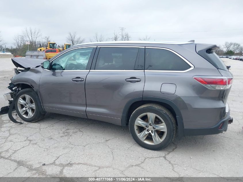 2015 Toyota Highlander Limited Platinum V6 VIN: 5TDDKRFH5FS215229 Lot: 40777065