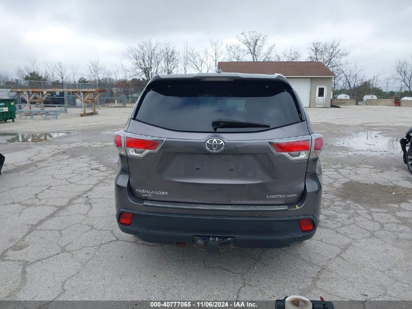 2015 Toyota Highlander Limited Platinum V6 VIN: 5TDDKRFH5FS215229 Lot: 40777065