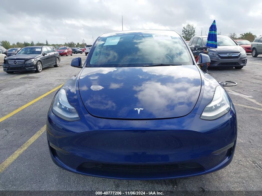 2021 Tesla Model Y Long Range Dual Motor All-Wheel Drive VIN: 5YJYGDEE1MF259615 Lot: 40777206