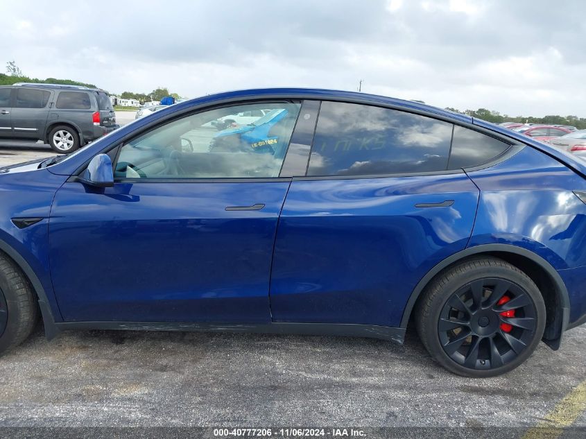 2021 Tesla Model Y Long Range Dual Motor All-Wheel Drive VIN: 5YJYGDEE1MF259615 Lot: 40777206