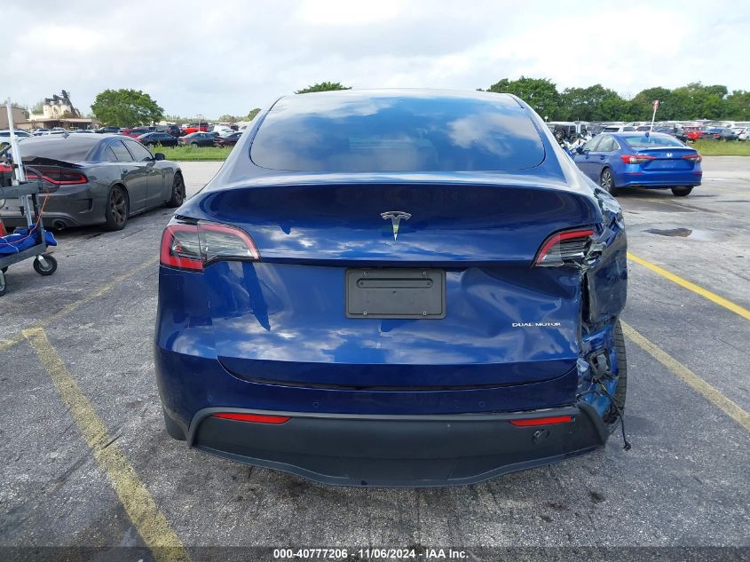 2021 Tesla Model Y Long Range Dual Motor All-Wheel Drive VIN: 5YJYGDEE1MF259615 Lot: 40777206