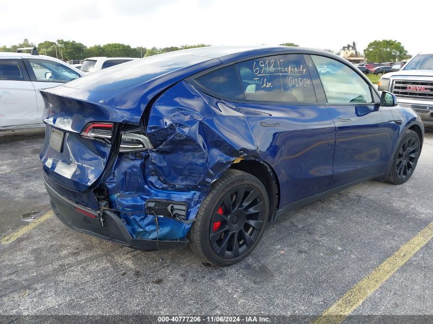 2021 Tesla Model Y Long Range Dual Motor All-Wheel Drive VIN: 5YJYGDEE1MF259615 Lot: 40777206