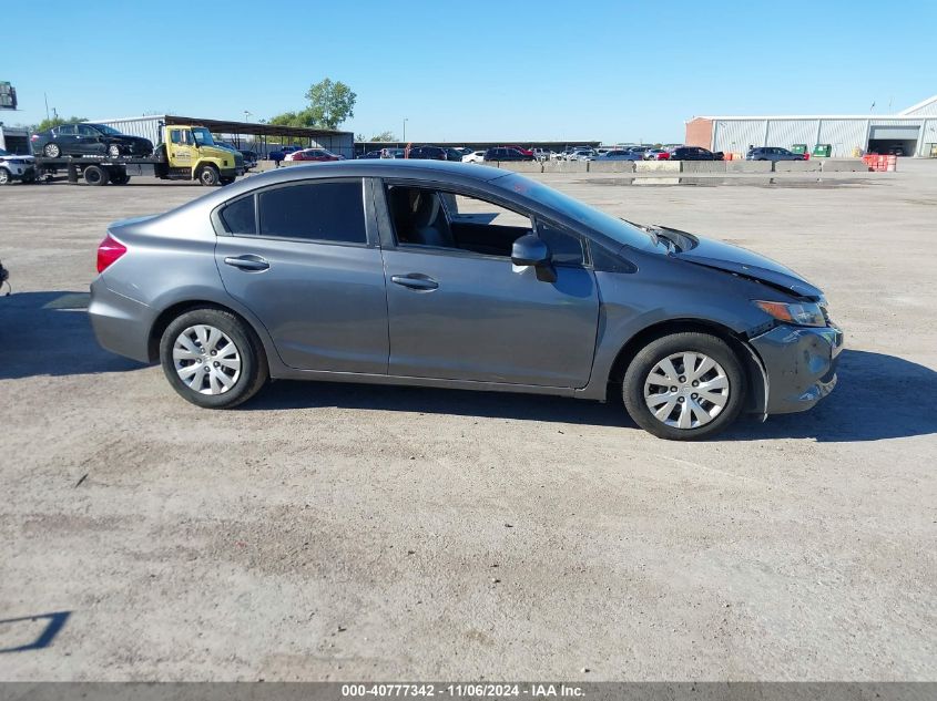 2012 Honda Civic Lx VIN: 2HGFB2F5XCH314517 Lot: 40777342