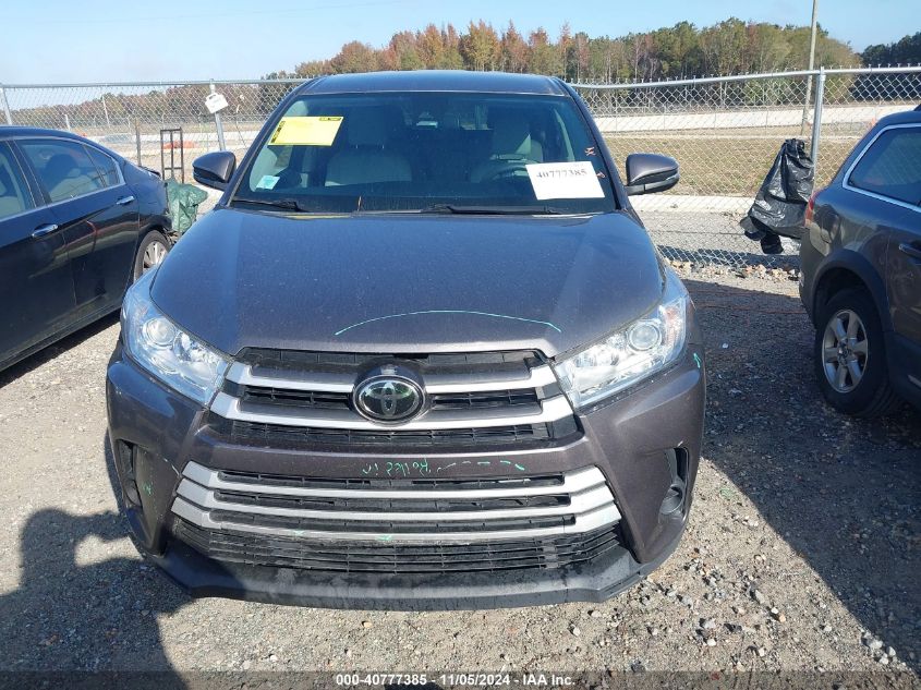 2017 Toyota Highlander Le VIN: 5TDZARFH4HS025191 Lot: 40777385