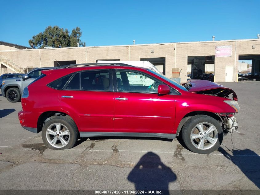 2008 Lexus Rx 400H VIN: JTJGW31U982006876 Lot: 40777426