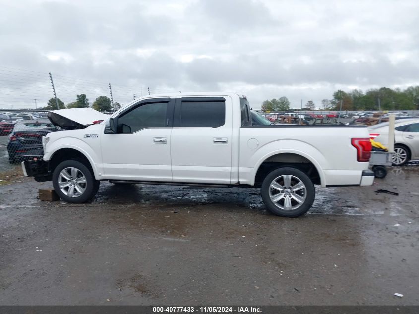 2016 Ford F-150 Platinum VIN: 1FTEW1EF8GFC12417 Lot: 40777433