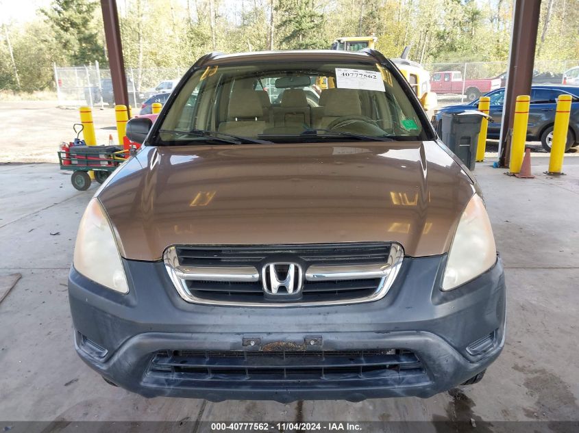 2002 Honda Cr-V Lx VIN: JHLRD68572C019969 Lot: 40777562