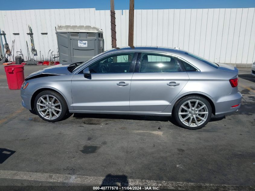 2015 Audi A3 1.8T Premium VIN: WAUCCGFF7F1100752 Lot: 40777578