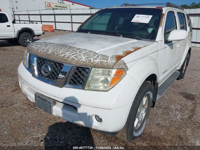 2005 Nissan Pathfinder Se Off-Road VIN: 5N1AR18W85C781909 Lot: 40777729