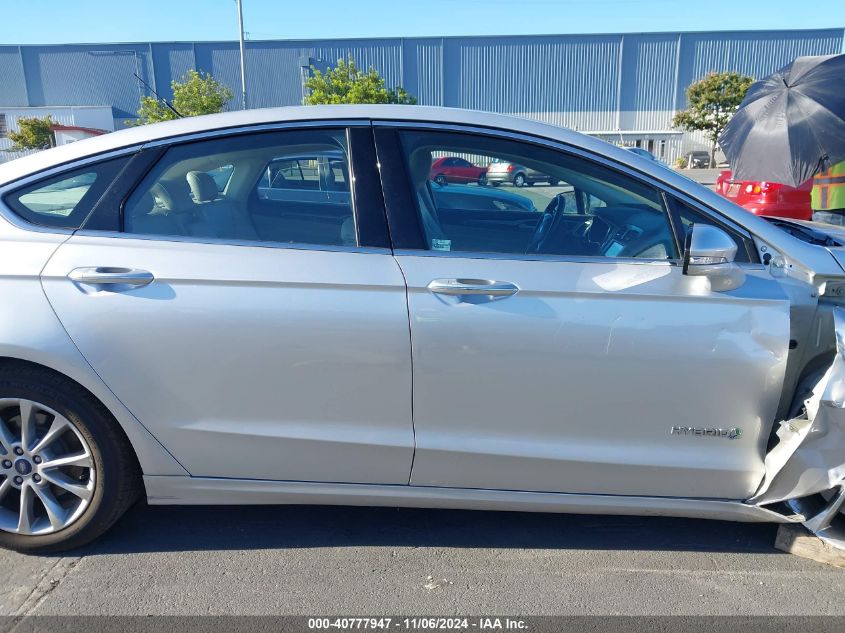 2017 Ford Fusion Hybrid Se VIN: 3FA6P0LU8HR142411 Lot: 40777947