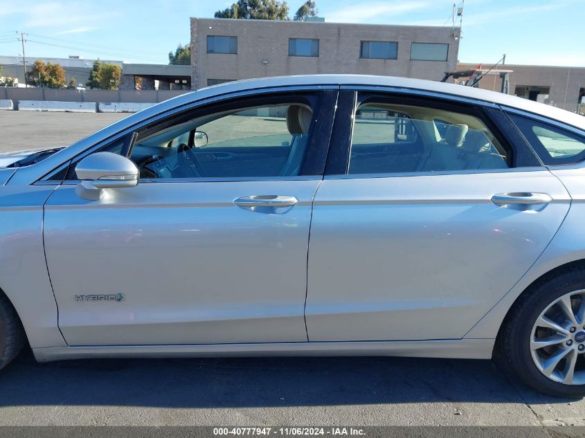 2017 Ford Fusion Hybrid Se VIN: 3FA6P0LU8HR142411 Lot: 40777947