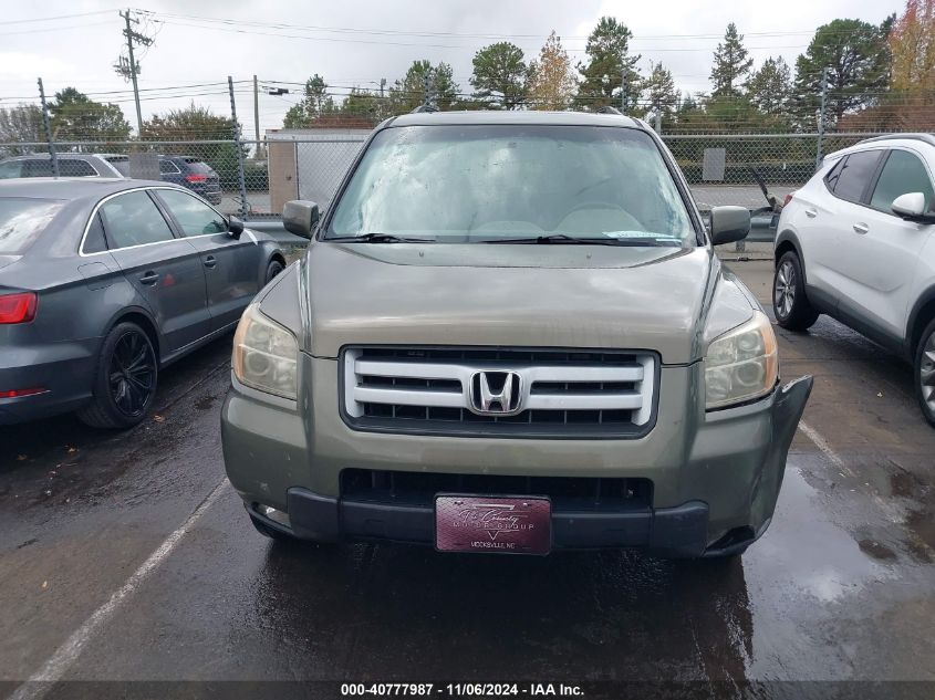 2007 Honda Pilot Ex-L VIN: 2HKYF18727H510856 Lot: 40777987