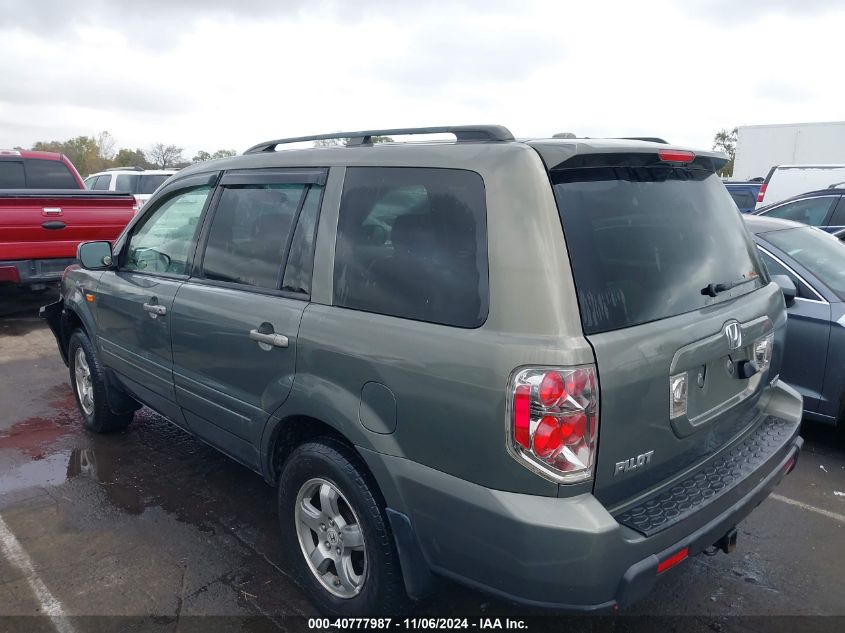 2007 Honda Pilot Ex-L VIN: 2HKYF18727H510856 Lot: 40777987