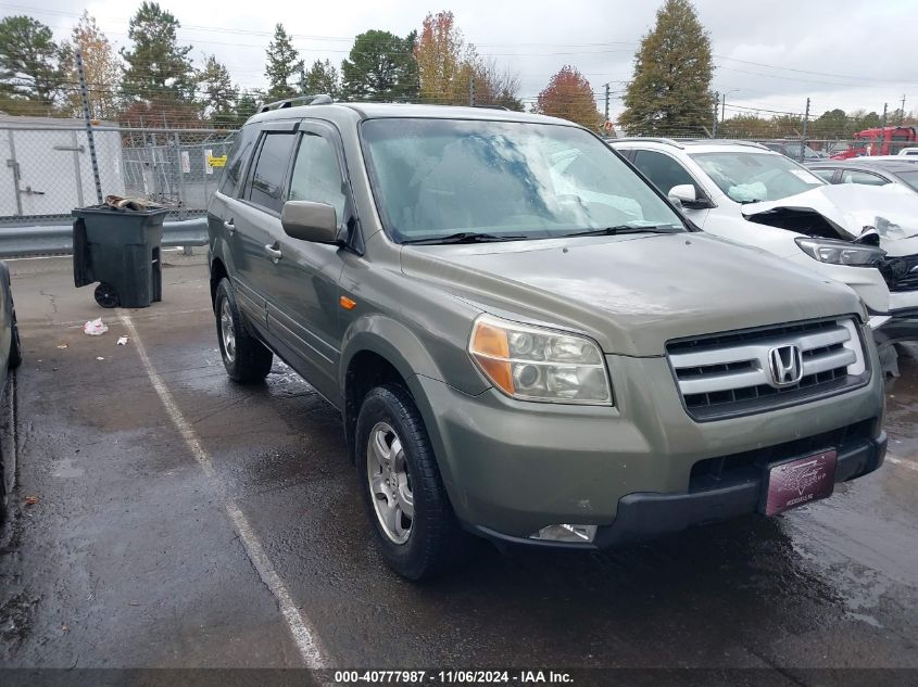 2007 Honda Pilot Ex-L VIN: 2HKYF18727H510856 Lot: 40777987