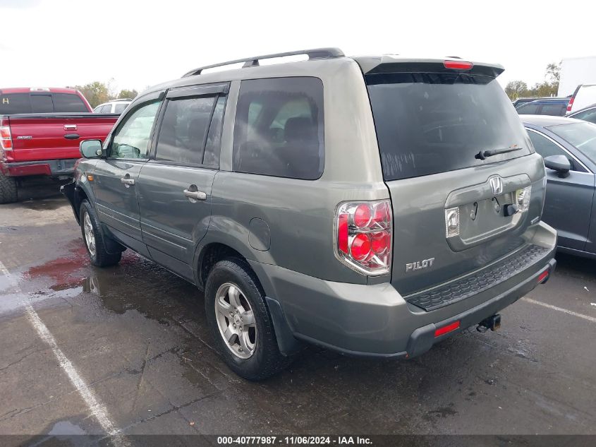 2007 Honda Pilot Ex-L VIN: 2HKYF18727H510856 Lot: 40777987