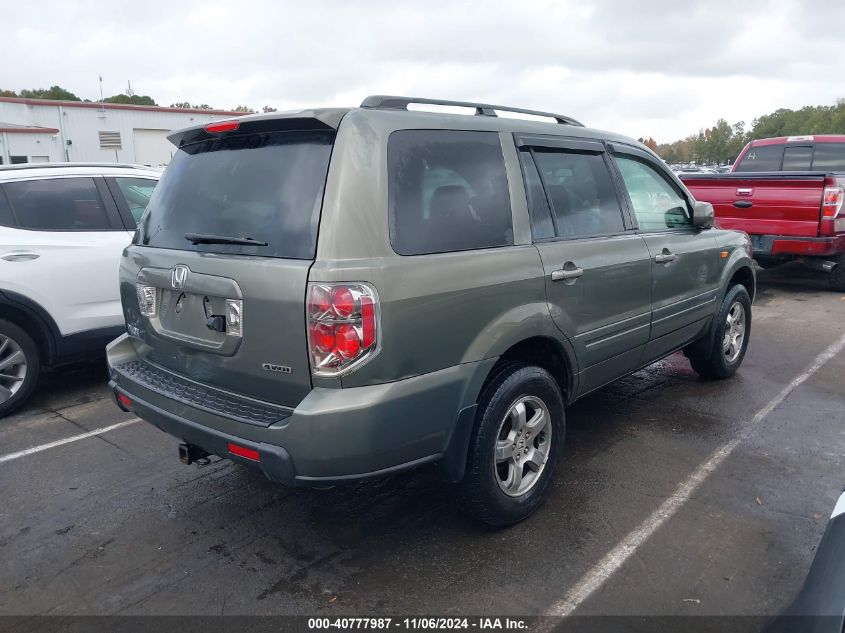 2007 Honda Pilot Ex-L VIN: 2HKYF18727H510856 Lot: 40777987