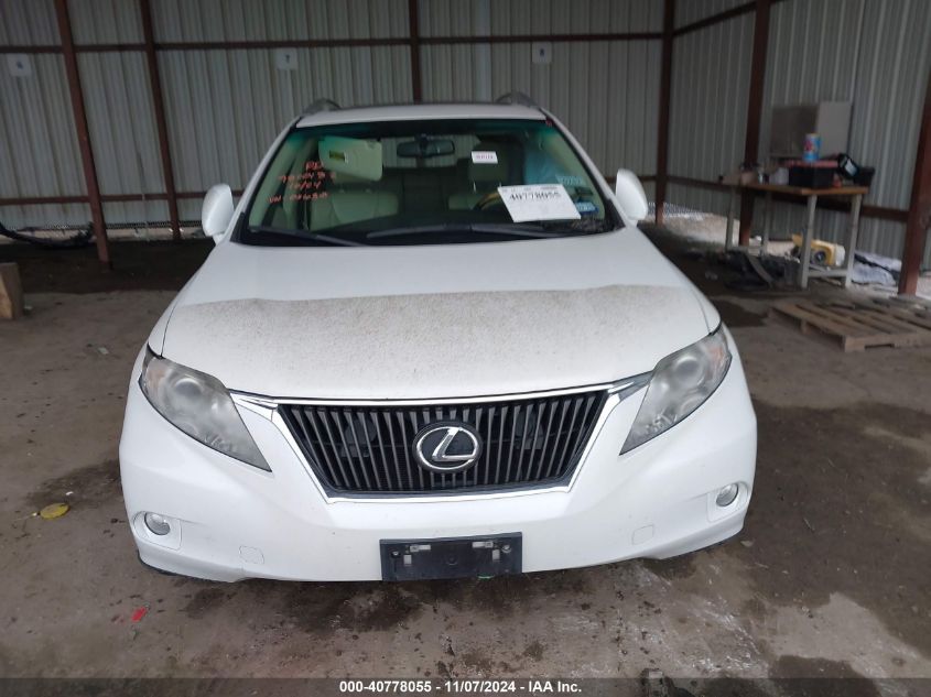 2010 Lexus Rx 350 VIN: 2T2ZK1BA9AC011630 Lot: 40778055