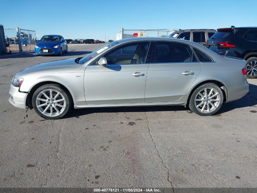 2014 Audi A4 2.0T Premium VIN: WAUEFAFL5EN021719 Lot: 40778121