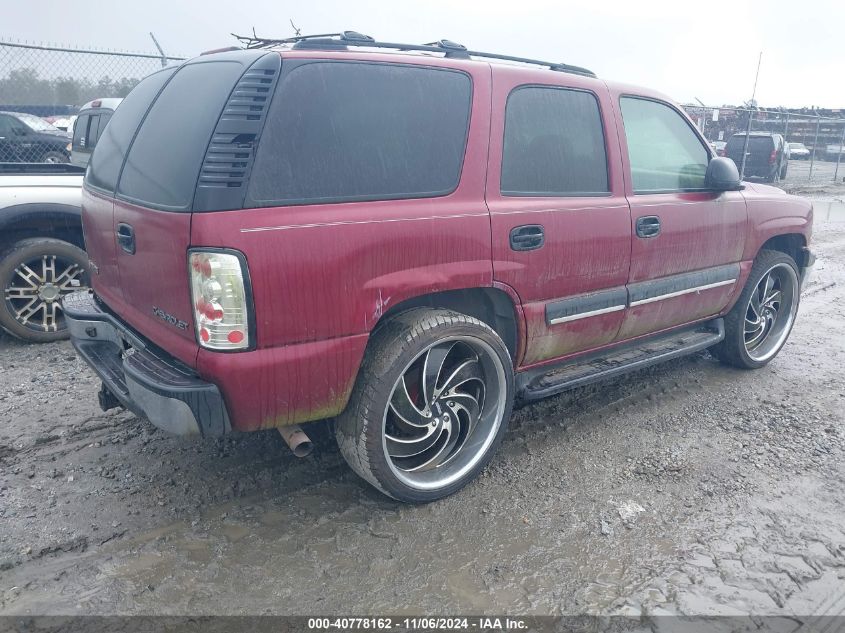 2004 Chevrolet Tahoe Ls VIN: 1GNEC13ZX4J128878 Lot: 40778162