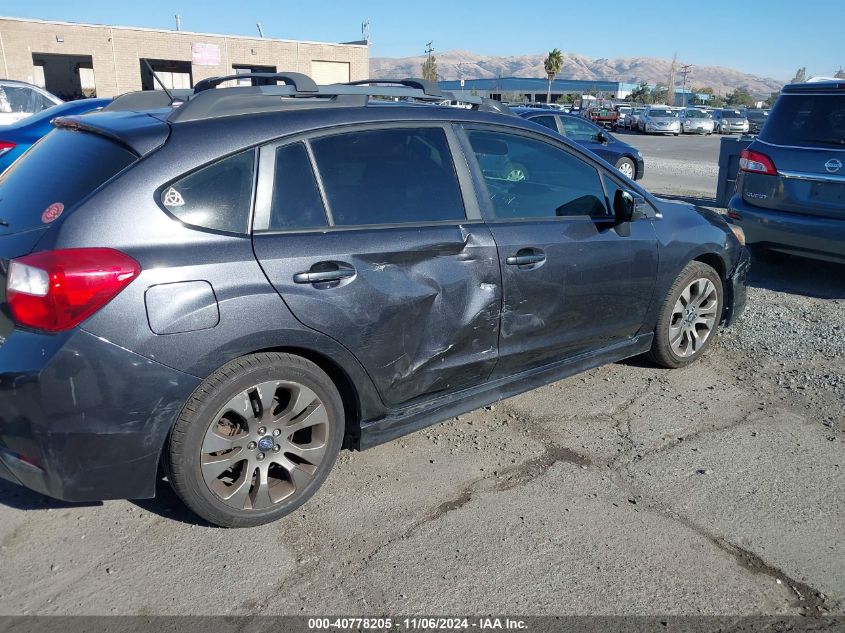 2015 Subaru Impreza 2.0I Sport Premium VIN: JF1GPAT60F8207956 Lot: 40778205