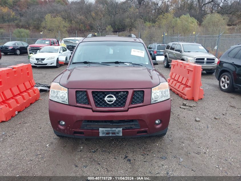 2012 Nissan Armada Sv VIN: 5N1AA0ND5CN611593 Lot: 40778729