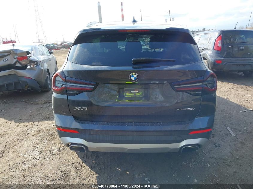 2022 BMW X3 XDRIVE30I - 5UX53DP09N9K53992