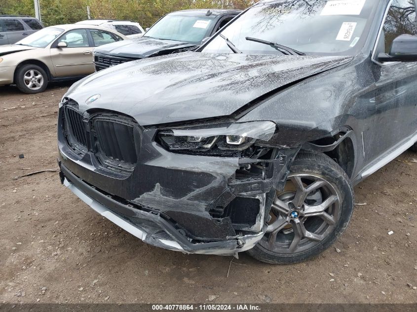 2022 BMW X3 XDRIVE30I - 5UX53DP09N9K53992