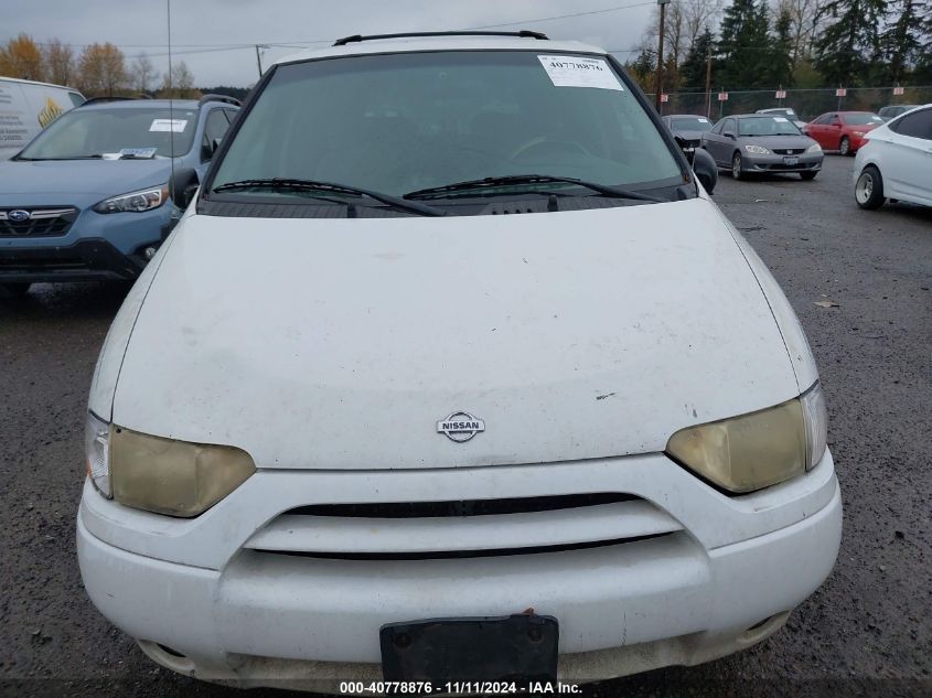 2001 Nissan Quest Se VIN: 4N2ZN16T41D828821 Lot: 40778876