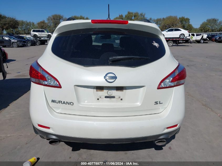 2012 Nissan Murano Sl VIN: JN8AZ1MU9CW116266 Lot: 40778877