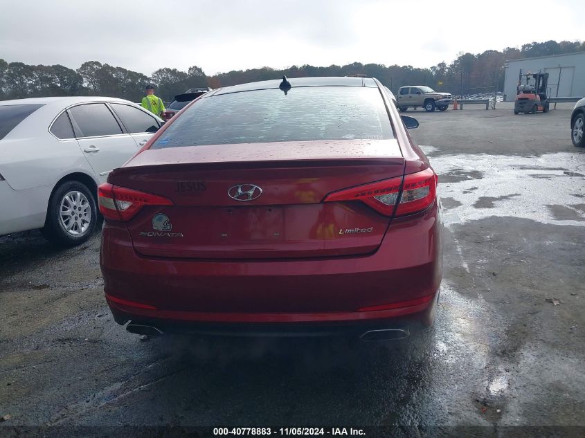 2015 Hyundai Sonata Limited VIN: 5NPE34AFXFH050732 Lot: 40778883