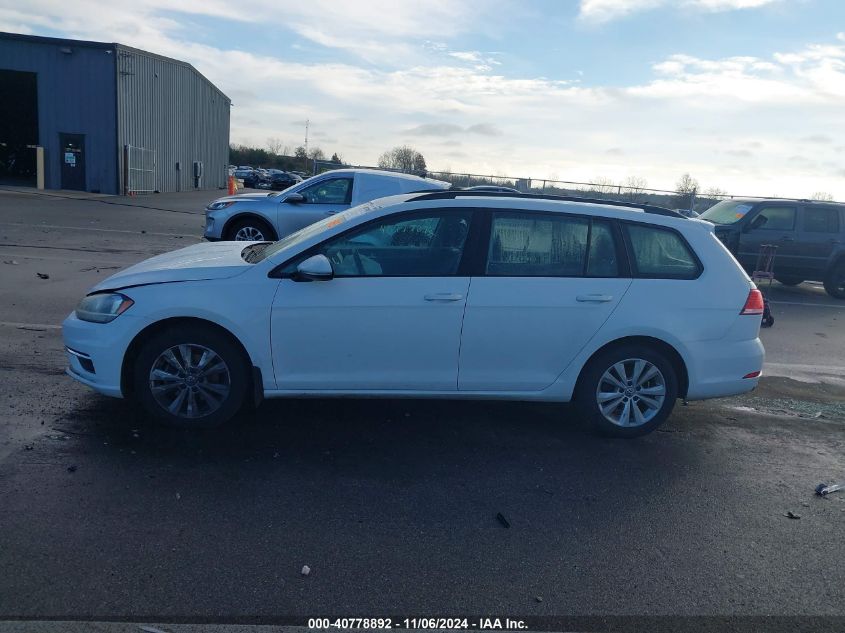 2019 Volkswagen Golf Sportwagen 1.8T S VIN: 3VW117AU0KM509577 Lot: 40778892