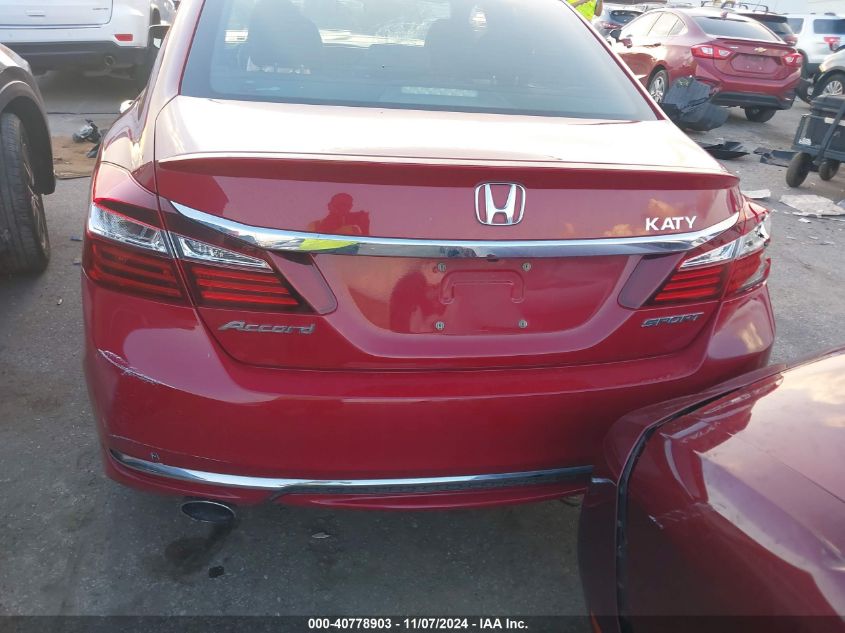 2016 Honda Accord Sport VIN: 1HGCR2F56GA148614 Lot: 40778903