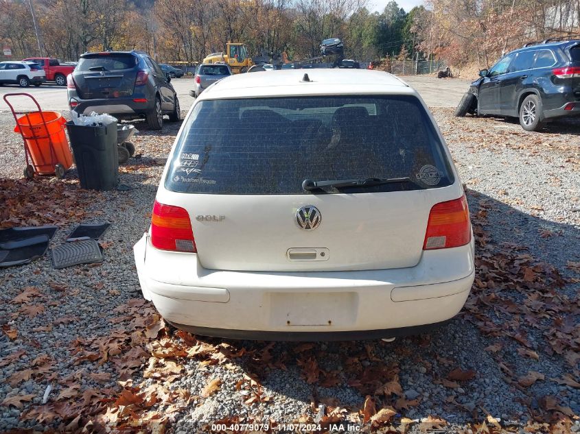 2001 Volkswagen Golf Gls VIN: 9BWGT61J414073548 Lot: 40779079